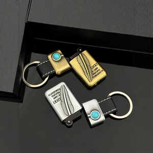 Porte-clés portable briquet nouvelle <span class=keywords><strong>flamme</strong></span> de roue rétro en relief de plumes pour cigarettes et cigares Style d'huile - Product Image 3