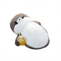 Peluche chiot mignonne style scellé, coussin câlin en polyester et coton PP, cadeau d'anniversaire idéal pour les filles