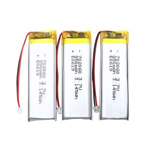 แบตเตอรี่ลิเธียมไอออน 702060 850mAh 3.7V ความจุขนาดใหญ่ ขายตรงจากโรงงาน ผลิตโดยโรงงาน OEM ของแท้ โพลิเมอร์ - Product Image 3