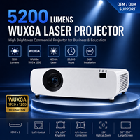 Projecteur laser commercial 5200 lumens WUXGA 1920x1200 avec zoom optique 1,2x pour les entreprises et l'éducation