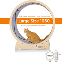 Roue pour chat, tapis roulant pour chat, roue d'exercice pour courir, tourner, gratter et grimper pour chats d'intérieur, bois de bouleau de qualité supérieure