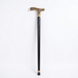 Canne de marche classique de luxe écologique avec poignée en laiton poli pour hommes et femmes, prise en main durable, design élégant, décoration d'intérieur - Product Image 1