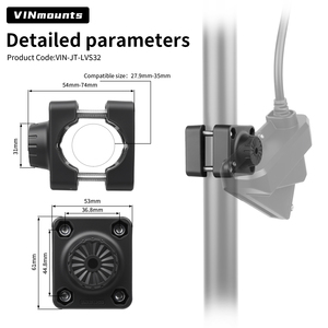 Support de transducteur VINmounts à fixation par pince pour Garmin LiveScope Plus LVS32, tête de remplacement détachable pour sonar de pêche en bateau - Product Image 2