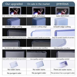 35PT 3x4 PVC Square Corners Durable Portable Eco-Friendly Top Loader Card <b>Sleeves</b> Baseball Soccer Volleyball Basketball - Product Image 6