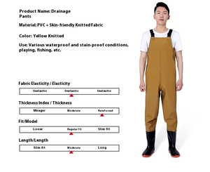 TOPIND Cuissardes en PVC de haute qualité avec bottes Matériel de pêche à la mouche imperméable - Product Image 4