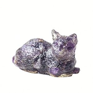 Natural <b>Crystal</b> Chip Resin Figurine - Cute Home & Desktop Decor Ornament - Product Image 5