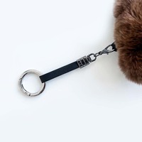 Porte-clés Ours en Fourrure de Lapin Rex, Pendentif Peluche Mignon, Breloque de Sac Douce et Moelleuse, Accessoire de Mode, Cadeau