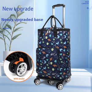 Venta al por mayor Supermercado Tienda Camping Mini Carritos de mano plegables portátiles Carritos Carrito DE LA COMPRA Bolsa de carrito con enfriador de viaje - Product Image 3