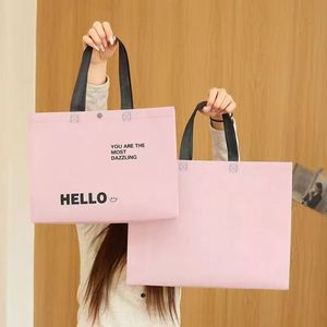 Sacs à main pliables réutilisables personnalisés, sacs de courses, sacs cadeaux en tissu non tissé pour fêtes - Product Image 1