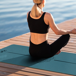 Tappetino in gomma naturale con Logo personalizzato di alta qualità Fitness palestra a casa esercizio fisico fitta Eco Friendly <span class=keywords><strong>Yoga</strong></span> stuoie - Product Image 5