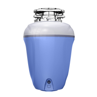 Triturador de Residuos de Alimentos Eléctrico de Doble Etapa de Acero Inoxidable para el Hogar, Triturador Continuo de Desechos con Motor de CC de 1 HP
