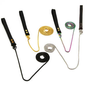 Correa de perro de acero inoxidable para caminar al aire libre, no se enreda, masticable - Product Image 6