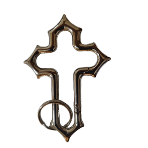 Gantungan kunci salib Carabiner Musim Semi Y2K, gantungan kunci Grunge religius, klip kunci EDC hadiah berkemah mendaki luar ruangan modis ringan - Product Image 1