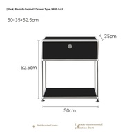 Armoire de salon modulaire multifonctionnelle de grande capacité en acier inoxydable blanc laiteux, durable, de style mi-mi-siècle, avec 1 tiroir