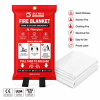 Couverture d'urgence en fibre de verre pour la cuisine, pour la sécurité incendie, couverture anti-chaleur haute température pour la maison avec emballage personnalisé