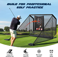 OEM/ODM Cage d'entraînement de golf 10x7FT avec filet latéral et système de retour de balles pour l'entraînement de golf en intérieur/extérieur