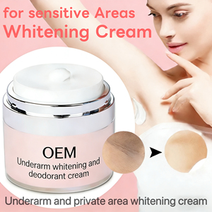 Crème éclaircissante pour les aisselles sous marque privée, crème corporelle éclaircissante et blanchissante pour zones intimes à la niacinamide pour les parties sombres et sensibles, OEM - Product Image 1