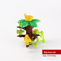 Accesorios de Bloques de Construcción de Partículas Grandes, Piezas a Granel de Plástico ABS, Decoración de Cercas, Flores y Césped, Material Didáctico