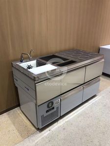 Estación de Coctelería Móvil, Barra de Coctelería, Bodega Comercial, Estación de Barman de Acero Inoxidable, Mesa de Coctelería Impermeable, Mesa de Té - Product Image 6