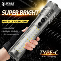 Nouvelle Lampe Torche Laser Blanche Ultra-Lumineuse Haute Intensité pour Extérieur, Modèle 2026, en Alliage d'Aluminium, IP54, Portable et Rechargeable pour Usage Domestique