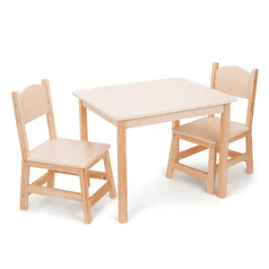 مجموعة أثاث خشبي للأطفال مقعد وطاولة خشبي للأطفال لغرفة الصف والصالة الرياضية