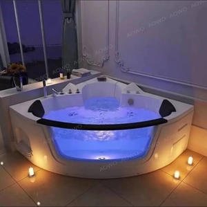 Baignoire d'angle intérieure à remous tube autoportant spa jacuzzier baignoires spa sswws cabane pour 2 personnes baignoire eau froide - Product Image 1