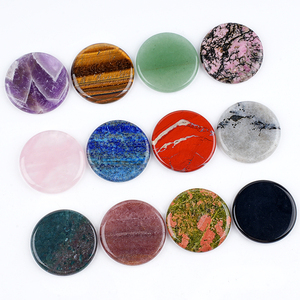 Disco Piatto Rotondo in <span class=keywords><strong>Pietra</strong></span> Naturale Lucidata 40mm, Cristallo Curativo, <span class=keywords><strong>Pietra</strong></span> Tascabile Antistress, Accessorio per Meditazione Spirituale - Product Image 1