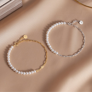 Bracelet original de perles d'eau douce perlées en argent sterling S925 de haute qualité bijoux de mode exquis bracelet pour femme - Product Image 2