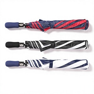 Foreign Trade Business Increase Printable Logo Semi-Auto Open Classic Pongee Promotional Foam Handle Rain Shine <b>Umbrella</b> - Product Image 2