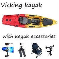 Kayak à pédales, canoë/kayak, kayak océanique en HPDE, kayak de pêche, fabrication Vicking, 3,1 - 4 m, 13 pieds, CE, 3 ans, canoë VK CN;ZHE