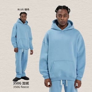 Sudadera con Capucha Rosa Extra Grande para Hombre, Sudadera Informal de Color Sólido, Sudadera con Capucha de Algodón Transpirable para Otoño - Product Image 6