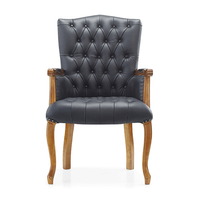 Chaise de salle à manger Vantervi en cuir, style traditionnel, classique, contemporain et antique - Meuble durable pour la maison, idéal pour le salon
