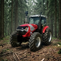 Tracteur agricole robuste 120 CV 4x4 avec moteur Yuchai |   Tracteur agricole diesel certifié CE pour l'agriculture à grande échelle