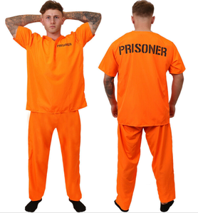 Ecowalson adulto recluso <span class=keywords><strong>disfraz</strong></span> <span class=keywords><strong>naranja</strong></span> prisionero mono Jailbird traje Halloween <span class=keywords><strong>naranja</strong></span> prisionero <span class=keywords><strong>disfraz</strong></span> cárcel mono <span class=keywords><strong>disfraz</strong></span> - Product Image 6