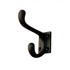 Handmade Black Color Iron Wall Mounted Hook With Superior Quality Customized Size <b>Clothes</b> Hanging Hook In India - Product Image 1