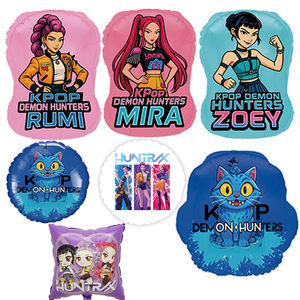 Globo Metálico de KPop Demon Hunters para Fiesta de Cumpleaños, Suministros para Fiesta de Chicas de <span class=keywords><strong>la</strong></span> Familia <span class=keywords><strong>Netflix</strong></span> Zoey Rumi Mira, Globos para Baby Shower - Product Image 4