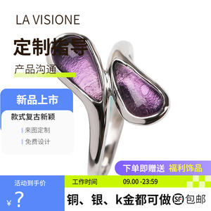 Voir le lien pour les bijoux vintage en argent 925 personnalisés avec cristaux de strass, artisanat italien naturel, mode simple pour femmes - Product Image 2