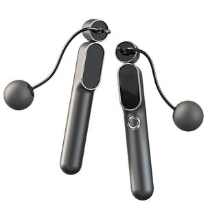 Cuerda de saltar inalámbrica para adelgazar para quemar grasa inteligente con cable ajustable <span class=keywords><strong>y</strong></span> conteo de carga USB Salto digital inalámbrico - Product Image 1