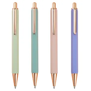 2023 New model wholesale manufacture colorful metal ballpoint custom pens with custom logo