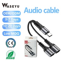 Adaptador Distribuidor 2 en 1 Tipo C, Cargador Dual USB-C, Carga Rápida 3A, Revestimiento de PVC con Blindaje Trenzado para Computadora, Teléfono, iPad 16