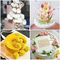 Cetakan silikon bunga krisan cetakan Fondant bunga aster cetakan permen coklat bunga untuk dekorasi kue