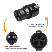 Adaptateur de chargeur Tesla compatible avec les modèles 3/Y/S/X, prise et entrée SAE J1772 en matériau ABS résistant