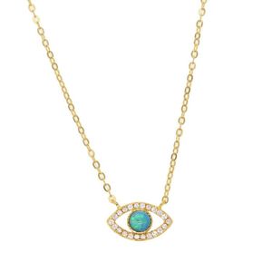 Collana con Ciondolo Occhio Turco di Alta Qualità, Charm con Zirconi e <span class=keywords><strong>Opale</strong></span> Blu, Vendita all'Ingrosso - Product Image 4