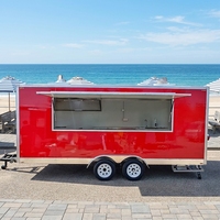 Nouvelle remorque alimentaire mobile entièrement équipée de 24 pieds pour barbecue, pizza, snacks, café, glaces et hot-dogs