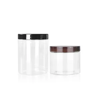 Phổ Biến Nhất 1Oz 2Oz 3Oz 4Oz 8Oz Rõ Ràng Vòng Pet Nhựa Jar, Cấp Thực Phẩm Nhựa Container