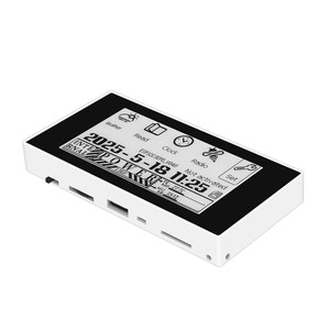 HAMGEEK-Mini lector de tinta electrónica retroiluminado, lector de libros electrónicos (panel negro) para visualización de imágenes de reloj meteorológico, alarma, archivos <span class=keywords><strong>TXT</strong></span> y EPUB - Product Image 6