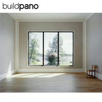 Fenêtres panoramiques fixes en aluminium pour villa moderne, insonorisées et isolantes, avec grande vue, du sol au plafond