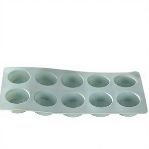 Cylindrical 10-Piece Dessert Pudding Mousse Chocolate <b>Silicone</b> Cake Mold Household <b>Baking</b> Tool Model YZDGM10 Single Opp - Product Image 1