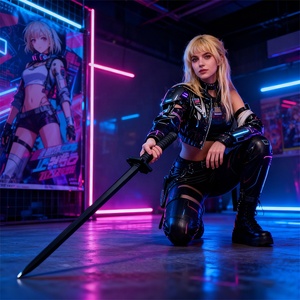 Modèle de katana rétractable imprimé en 3D, épée de samouraï rétractable par gravité, design d'épée pliable, accessoire de cosplay et objet de collection - Product Image 6