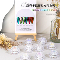 BOJUN 2026 Nouvelle Poudre Chrome BJE Aurora – Lot de 6 Couleurs Pigment Perlé Irisé pour Manucure Professionnelle Effet Glacé et Art de la Manucure
